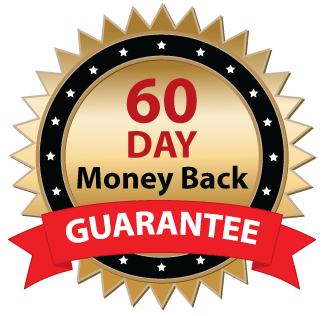 60-day money-back guarantee seal